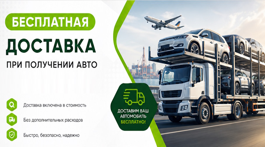 Акция! Бесплатная доставка по Волхове при получении авто